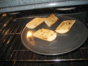 Toasting Garlic Bread