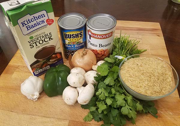 Rice and Beans ingredients